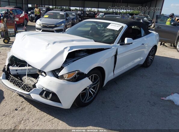 1FATP8UH5G5304841 2016 FORD MUSTANG White წინა მარცხენა ხედი სამი მეოთხედიდან