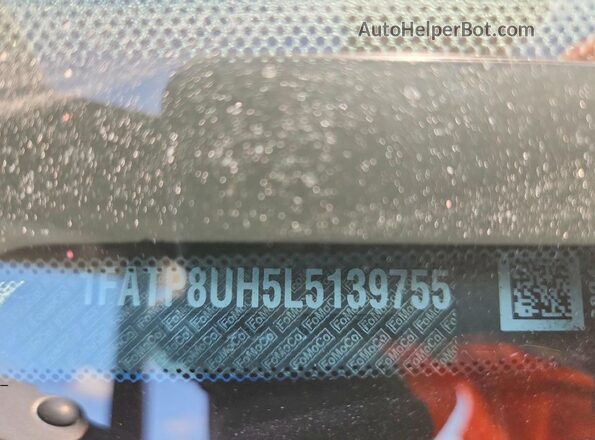 1FATP8UH5L5139755 2020 FORD MUSTANG Blue VIN კოდის სტიკერის ხედი