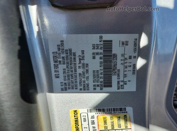 1FATP8UH6J5132889 2018 FORD MUSTANG Silver Vista del compartimento del motor