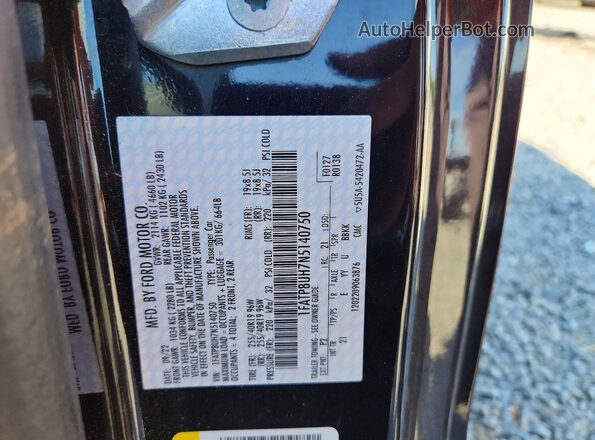 1FATP8UH7N5140750 2022 FORD MUSTANG Black 