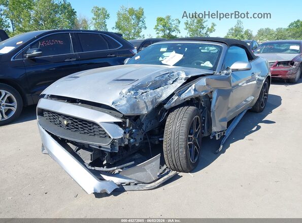 1FATP8UH8N5120202 2022 FORD MUSTANG Silver წინა მარცხენა ხედი სამი მეოთხედიდან