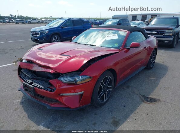 1FATP8UH8N5131085 2022 FORD MUSTANG Red Передня ліва чверть
