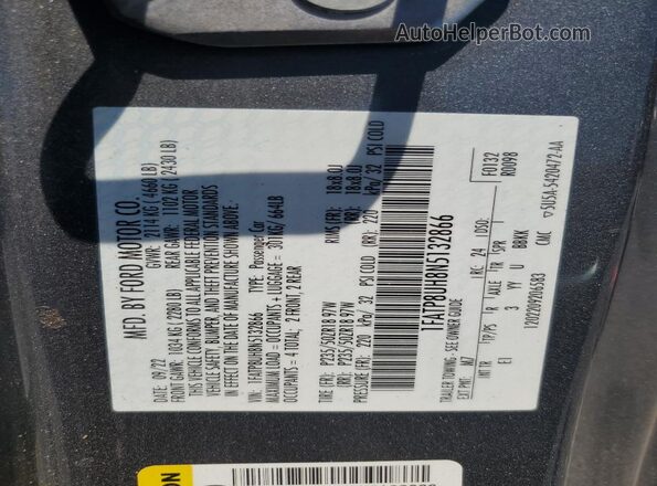 1FATP8UH8N5132866 2022 FORD MUSTANG Gray 