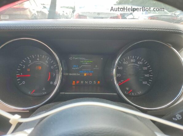 1FATP8UHXG5212768 2016 FORD MUSTANG Red Widok zestawu wskaźników