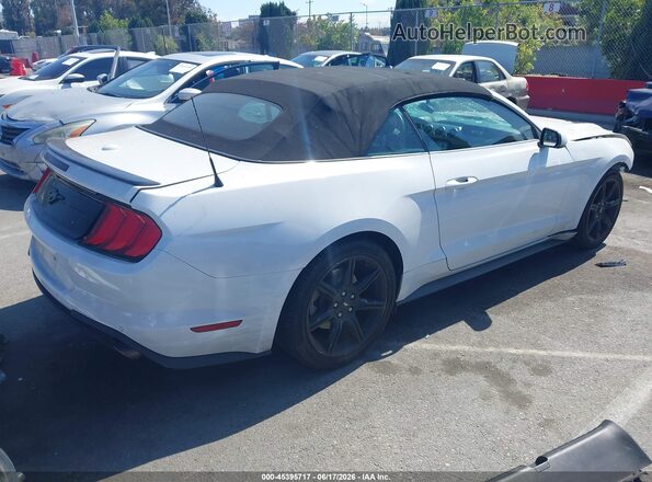 1FATP8UHXJ5124259 2018 FORD MUSTANG Белый Задняя правая четверть