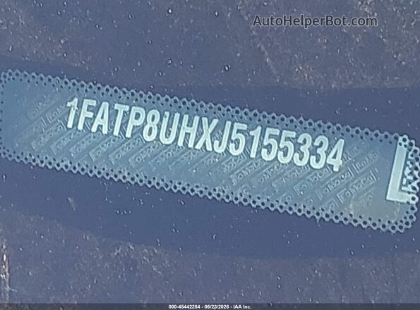 1FATP8UHXJ5155334 2018 FORD MUSTANG Pink ძრავის განყოფილების ხედი