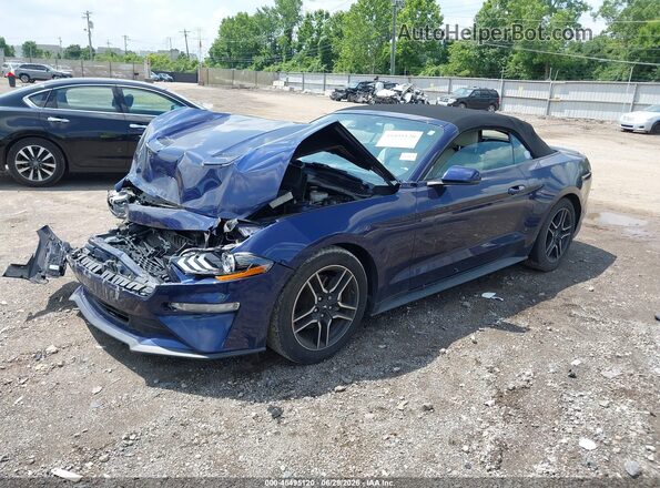 1FATP8UHXK5119631 2019 FORD MUSTANG Dark Blue Front left