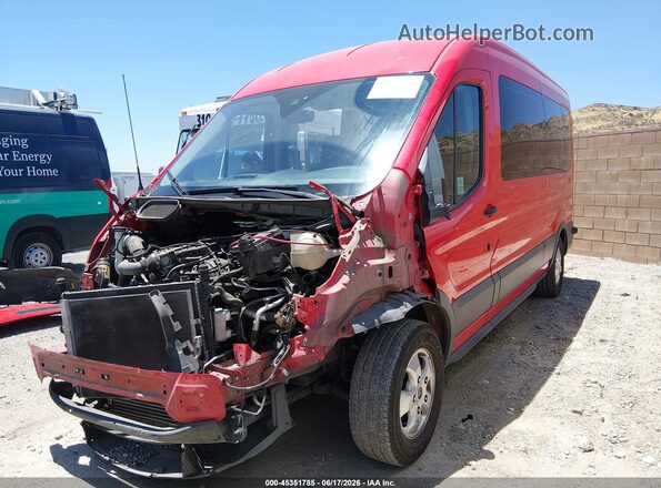 1FBAX2CG1HKA17401 2017 FORD TRANSIT-350 Red Front left