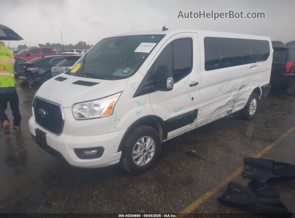 1FBAX2YG3MKA23655 2021 FORD TRANSIT-350 White Առջևի ձախ երեք քառորդ տեսարան