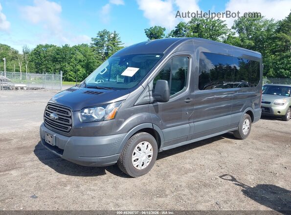 1FBZX2CM4JKB21380 2018 FORD TRANSIT-350 Gray Przód lewy