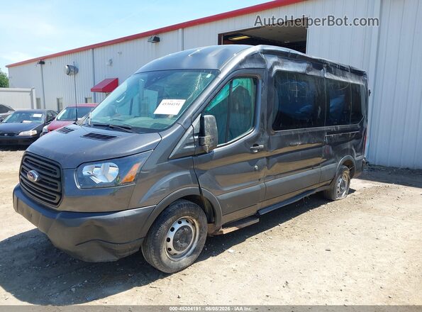 1FBZX2CM5KKA46450 2019 FORD TRANSIT-350 Gray Front left