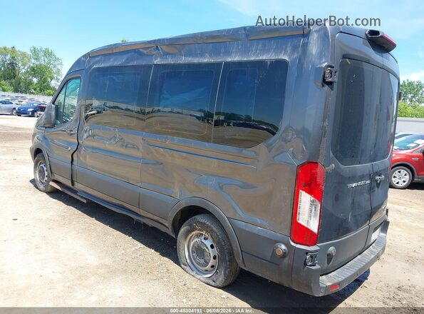 1FBZX2CM5KKA46450 2019 FORD TRANSIT-350 Gray Trasero izquierdo