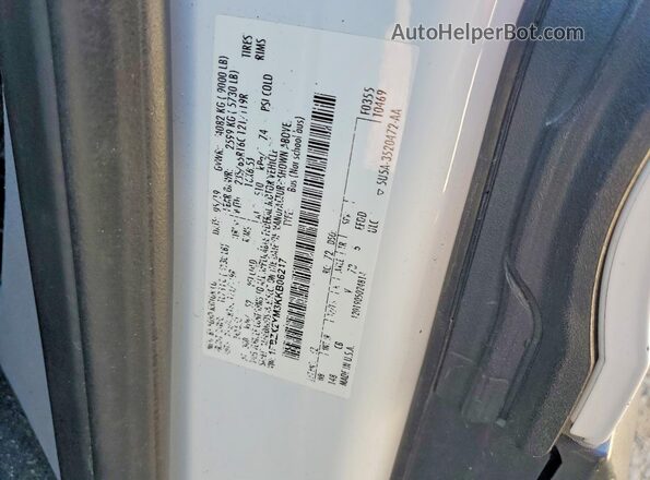 1FBZX2YM3KKB06217 2019 FORD TRANSIT White VIN sticker view