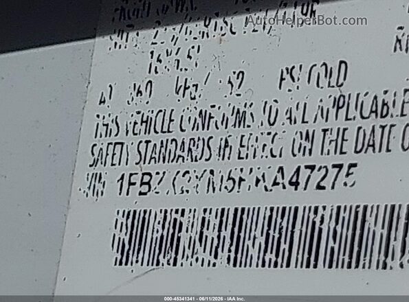 1FBZX2YM5HKA47275 2017 FORD TRANSIT-350 Белый Вид подкапотного пространства