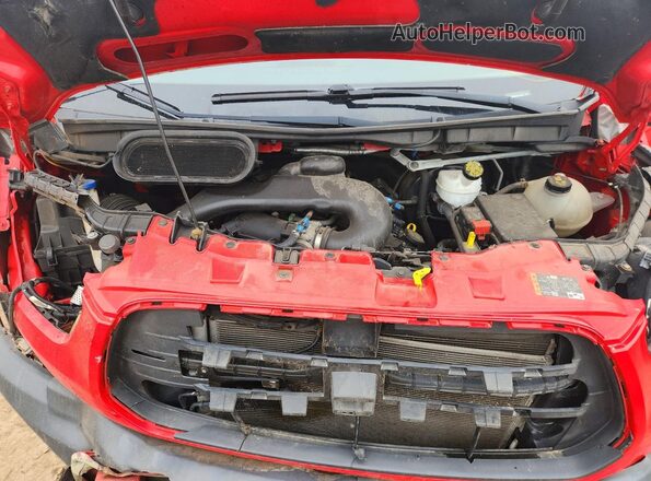 1FBZX2ZM2GKB19028 2016 FORD TRANSIT Red ძრავის განყოფილების ხედი