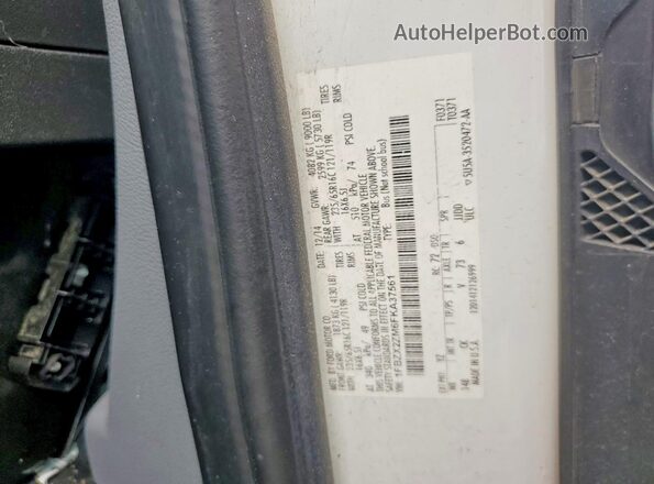 1FBZX2ZM6FKA37561 2017 FORD TRANSIT White Vista de la etiqueta del VIN
