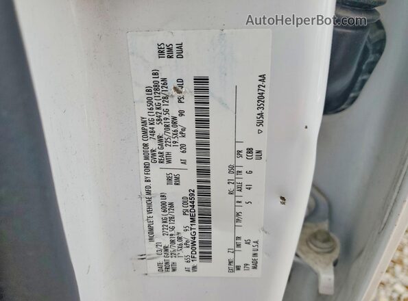 1FD0W4GT1MED44592 2021 FORD F450 White Engine compartment view