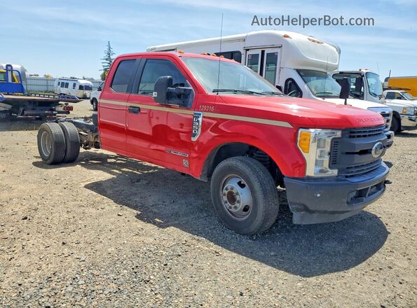 1FD8X3GT4HEE22430 2017 FORD F350 Red Передня права чверть