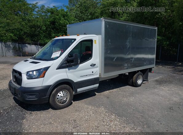 1FDBF6Z89MKA43079 2021 FORD TRANSIT-350 White წინა მარცხენა ხედი სამი მეოთხედიდან
