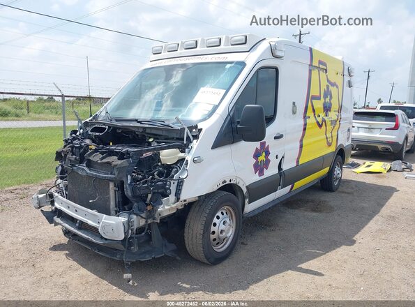 1FDBR1CG1MKB02572 2021 FORD TRANSIT-250 White წინა მარცხენა ხედი სამი მეოთხედიდან