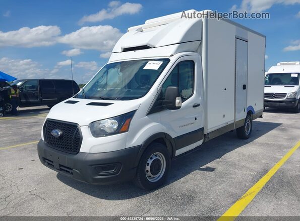 1FDBW5Z87NKA01585 2022 FORD TRANSIT-350 White წინა მარცხენა ხედი სამი მეოთხედიდან