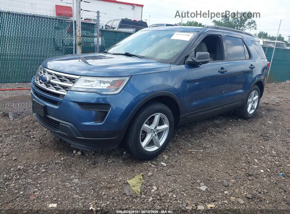 1FM5K7B80JGC83547 2018 FORD EXPLORER Blue Передня ліва чверть