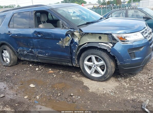 1FM5K7B80JGC83547 2018 FORD EXPLORER Blue Вид спереду