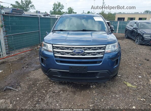 1FM5K7B80JGC83547 2018 FORD EXPLORER Blue Вид задньої частини салону
