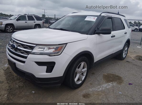 1FM5K7B85JGA52031 2018 FORD EXPLORER White Przód lewy