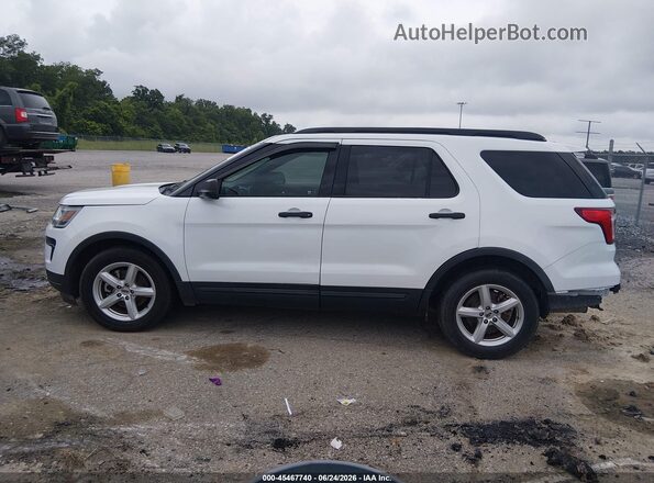 1FM5K7B85JGA52031 2018 FORD EXPLORER White Widok wnętrza 360 stopni