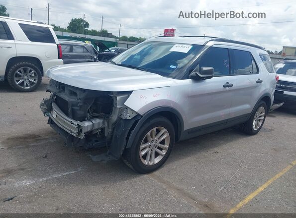 1FM5K7B86HGA86683 2017 FORD EXPLORER Silver წინა მარცხენა ხედი სამი მეოთხედიდან