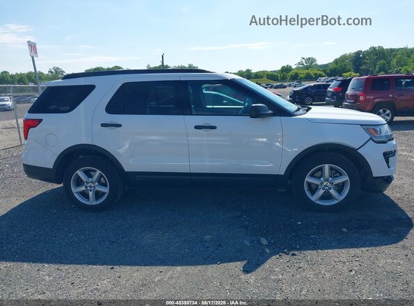 1FM5K7B87JGC39108 2018 FORD EXPLORER White Widok wnętrza z tyłu