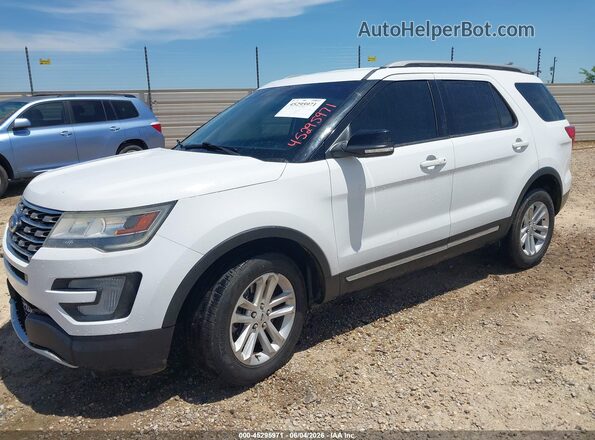 1FM5K7D80HGC75195 2017 FORD EXPLORER White Vista tres cuartos delantera izquierda