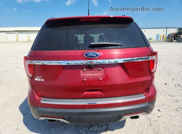 1FM5K7D80JGC22017 2018 FORD EXPLORER Maroon Вид ззаду