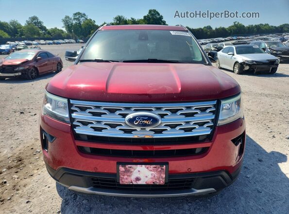 1FM5K7D80JGC22017 2018 FORD EXPLORER Maroon Вид спереду