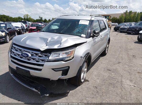 1FM5K7D80JGC70374 2018 FORD EXPLORER Silver Vista tres cuartos delantera izquierda