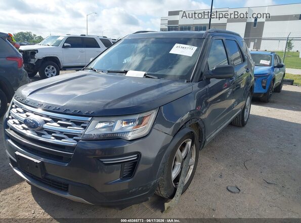 1FM5K7D80KGB53279 2019 FORD EXPLORER Gray Przód lewy
