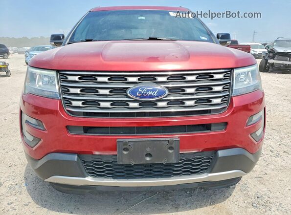 1FM5K7D81HGA75054 2017 FORD EXPLORER Burgundy Vista frontal