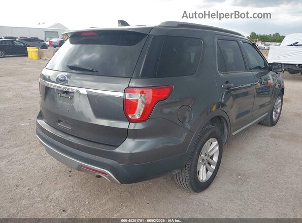 1FM5K7D81HGD39759 2017 FORD EXPLORER Gray Trasero derecho