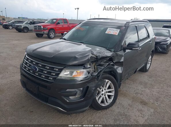 1FM5K7D81HGD39759 2017 FORD EXPLORER Gray Vista tres cuartos delantera izquierda