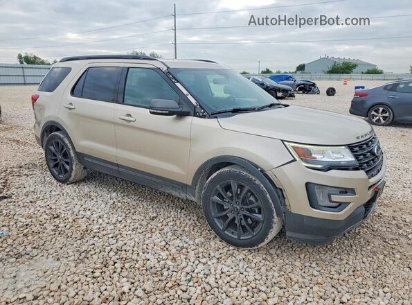 1FM5K7D81HGE19790 2017 FORD EXPLORER Бежевый Передняя правая четверть