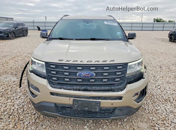1FM5K7D81HGE19790 2017 FORD EXPLORER Бежевый Вид спереди