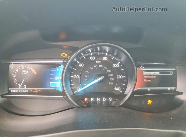 1FM5K7D81HGE19790 2017 FORD EXPLORER Бежевый Вид щитка приборов