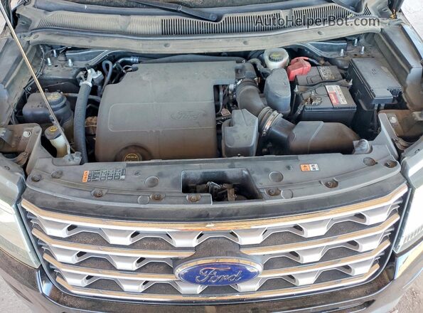 1FM5K7D82GGA76454 2016 FORD EXPLORER Black Engine compartment view