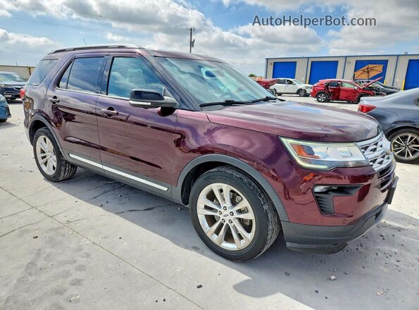 1FM5K7D82JGC70117 2018 FORD EXPLORER Maroon 
