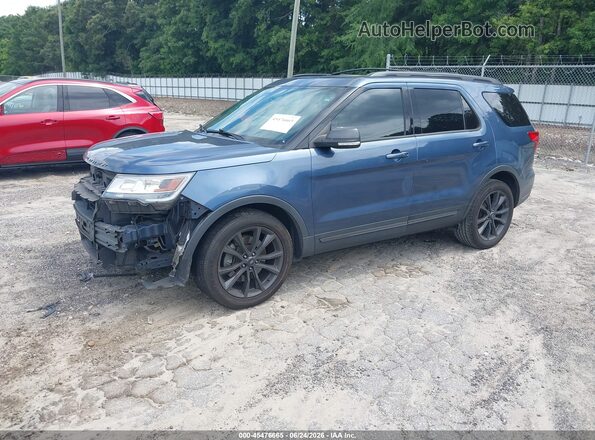 1FM5K7D82KGA36237 2019 FORD EXPLORER Blue Przód lewy