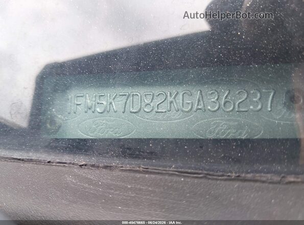 1FM5K7D82KGA36237 2019 FORD EXPLORER Blue 