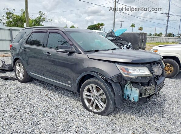 1FM5K7D83HGD79518 2017 FORD EXPLORER Gray წინა მარჯვენა