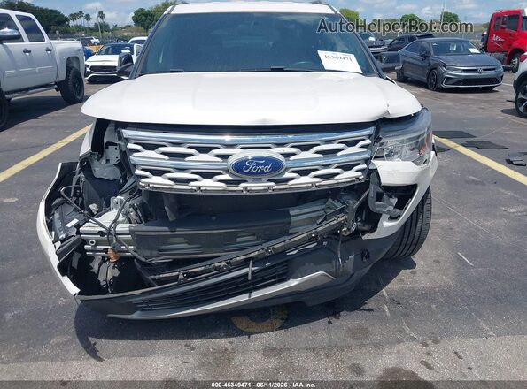 1FM5K7D83JGC23078 2018 FORD EXPLORER White Вид спереду