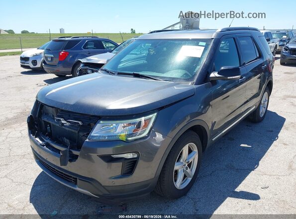 1FM5K7D83JGC39751 2018 FORD EXPLORER Gray Առջևի ձախ երեք քառորդ տեսարան